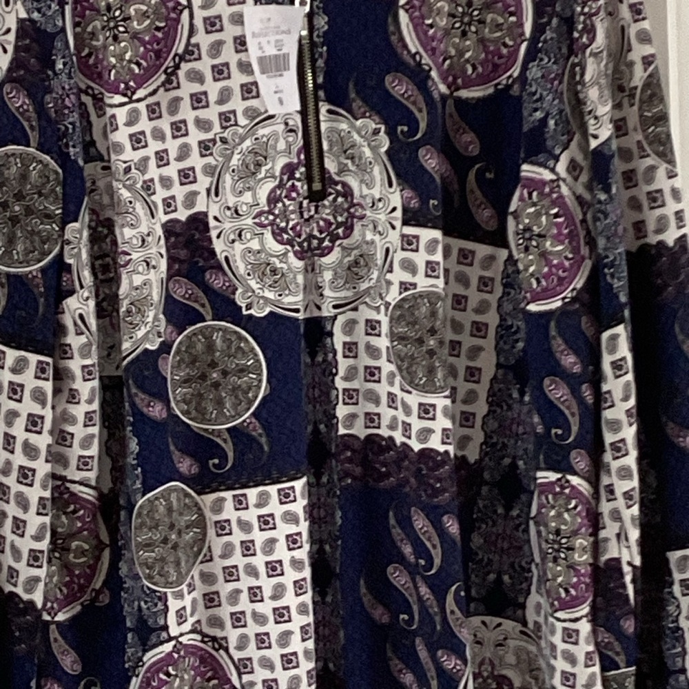 Northern Reflections Long Sleeve Women’s Shirt Northern Traditions Patchwork NWT - Picture 2 of 8